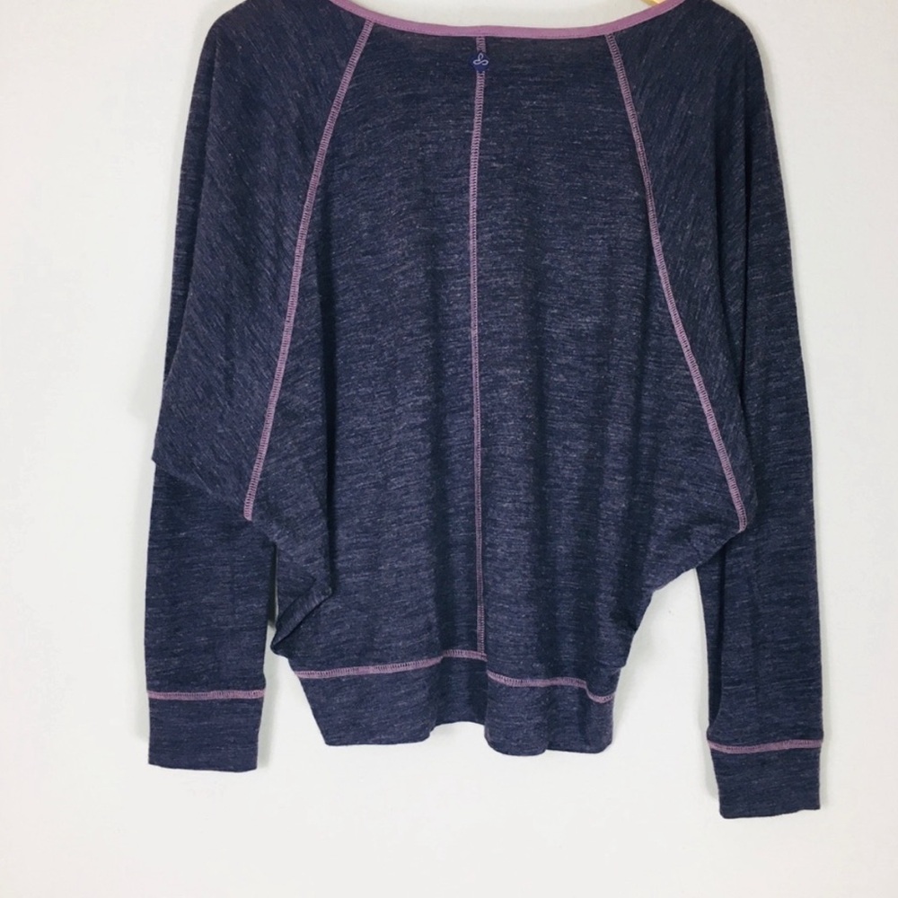 PRANA Long Sleeve Boat Neck Top Sz S